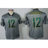 Nike Green Bay Packers #12 Aaron Rodgers Gray Shadow Kids Jersey