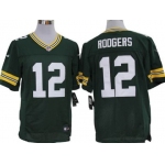 Nike Green Bay Packers #12 Aaron Rodgers Green Elite Jersey