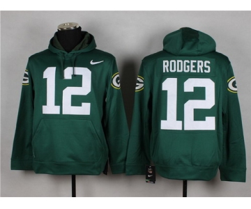 Nike Green Bay Packers #12 Aaron Rodgers Green Hoodie