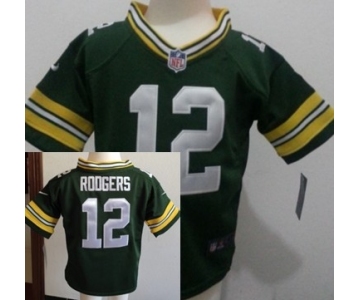 Nike Green Bay Packers #12 Aaron Rodgers Green Toddlers Jersey