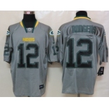 Nike Green Bay Packers #12 Aaron Rodgers Lights Out Gray Elite Jersey