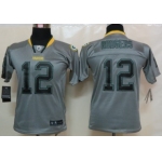 Nike Green Bay Packers #12 Aaron Rodgers Lights Out Gray Kids Jersey