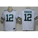 Nike Green Bay Packers #12 Aaron Rodgers White Game Jersey