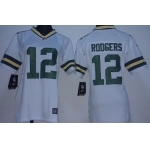 Nike Green Bay Packers #12 Aaron Rodgers White Game Womens Jersey