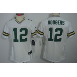 Nike Green Bay Packers #12 Aaron Rodgers White Limited Womens Jersey