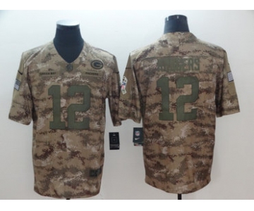 Nike Packers 12 Aaron Rodgers Camo Salute To Service Limited Jersey