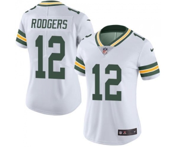 Nike Packers #12 Aaron Rodgers White Women's Stitched NFL Limited Rush Jersey