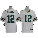 Size 60 4XL-Aaron Rodgers Green Bay Packers #12 White Stitched Nike Elite NFL Jerseys