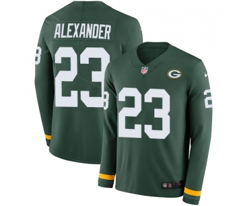 Nike Packers 23 Jaire Alexander Green Team Color Men's Stitched NFL Limited Therma Long Sleeve Jersey