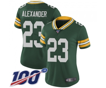 Nike Packers #23 Jaire Alexander Green Team Color Women's Stitched NFL 100th Season Vapor Limited Jersey