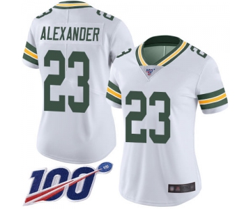 Nike Packers #23 Jaire Alexander White Women's Stitched NFL 100th Season Vapor Limited Jersey