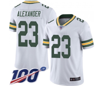 Packers #23 Jaire Alexander White Men's Stitched Football 100th Season Vapor Limited Jersey