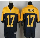 Green Bay Packers #17 Davante Adams Navy Blue With Gold NFL Nike Elite Jersey