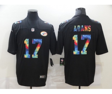 Men's Green Bay Packers #17 Davante Adams Multi-Color Black 2020 NFL Crucial Catch Vapor Untouchable Nike Limited Jersey