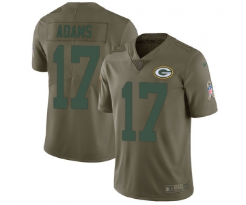 Nike Green Bay Packers #17 Davante Adams Olive Men's Stitched NFL Limited 2017 Salute To Service Jersey