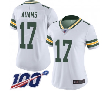 Nike Packers #17 Davante Adams White Women's Stitched NFL 100th Season Vapor Limited Jersey