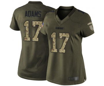 Packers #17 Davante Adams Green Women's Stitched Football Limited 2015 Salute to Service Jersey