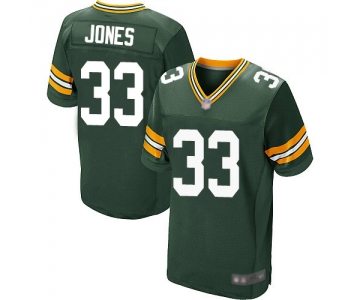 Men's Green Bay Packers #33 Aaron Jones Home Green Elite Football Alternate Jersey