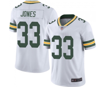 Men's Green Bay Packers #33 Aaron Jones White Vapor Untouchable Limited Jersey