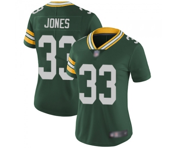 Women's Green Bay Packers #33 Aaron Jones Green Limited Vapor Untouchable Jersey