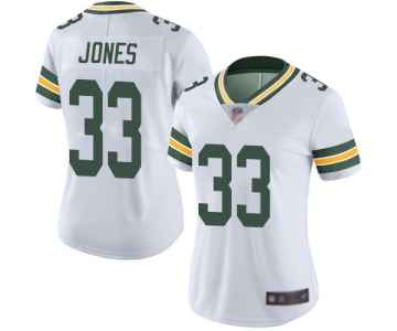 Women's Green Bay Packers #33 Aaron Jones White Vapor Untouchable Limited Jersey