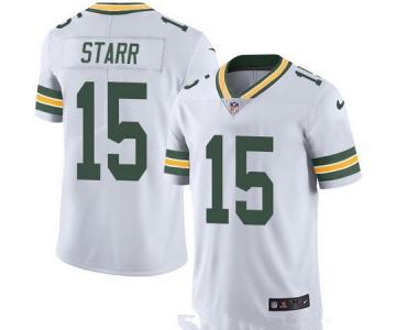 Men's Green Bay Packers #15 Bart Starr White 2016 Color Rush Stitched NFL Nike Limited Jersey