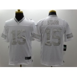 Nike Green Bay Packers #15 Bart Starr Platinum White Limited Jersey