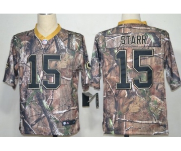 Nike Green Bay Packers #15 Bart Starr Realtree Camo Elite Jersey