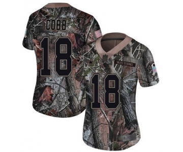 Cowboys #18 Randall Cobb Camo Women's Stitched Football Limited Rush Realtree Jersey