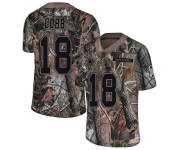 Cowboys #18 Randall Cobb Camo Youth Stitched Football Limited Rush Realtree Jersey