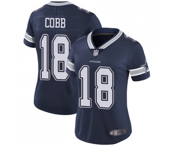 Cowboys #18 Randall Cobb Navy Blue Team Color Women's Stitched Football Vapor Untouchable Limited Jersey