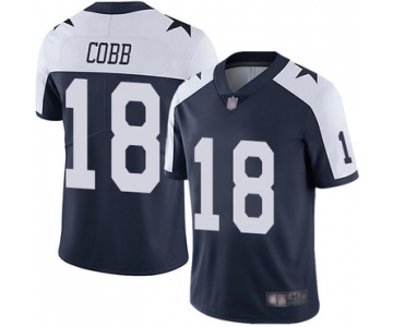 Cowboys #18 Randall Cobb Navy Blue Thanksgiving Youth Stitched Football Vapor Untouchable Limited Throwback Jersey