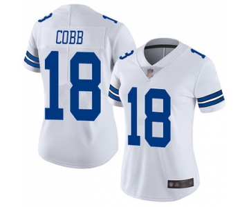 Cowboys #18 Randall Cobb White Women's Stitched Football Vapor Untouchable Limited Jersey