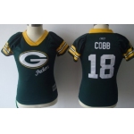 Green Bay Packers #18 Randall Cobb 2011 Green Womens Field Flirt Fashion Jersey