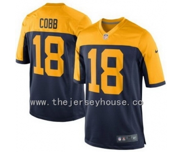 Men's Green Bay Packers #18 Randall Cobb Navy Blue Gold Alternate NFL Nike Game Jersey