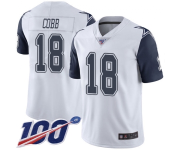 Nike Cowboys #18 Randall Cobb White Men's Stitched NFL Limited Rush 100th Season Jersey