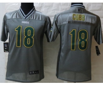 Nike Green Bay Packers #18 Randall Cobb 2013 Gray Vapor Kids Jersey