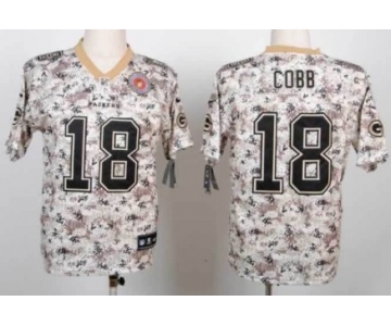 Nike Green Bay Packers #18 Randall Cobb 2013 USMC Camo Elite Jersey