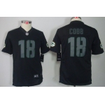 Nike Green Bay Packers #18 Randall Cobb Black Impact Limited Kids Jersey