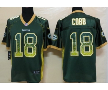 Nike Green Bay Packers #18 Randall Cobb Drift Fashion Green Elite Jersey