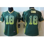 Nike Green Bay Packers #18 Randall Cobb Drift Fashion Green Womens Jersey