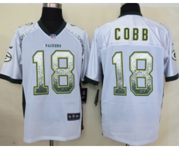 Nike Green Bay Packers #18 Randall Cobb Drift Fashion White Elite Jersey