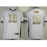 Nike Green Bay Packers #18 Randall Cobb Drift Fashion White Kids Jersey