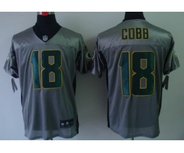 Nike Green Bay Packers #18 Randall Cobb Gray Shadow Elite Jersey