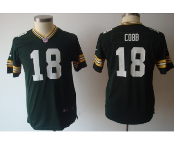 Nike Green Bay Packers #18 Randall Cobb Green Game Kids Jersey