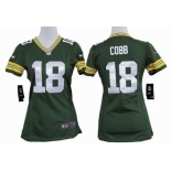 Nike Green Bay Packers #18 Randall Cobb Green Game Womens Jersey