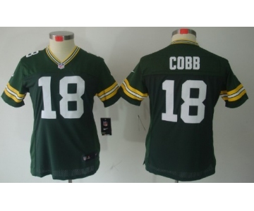 Nike Green Bay Packers #18 Randall Cobb Green Limited Womens Jersey