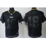 Nike Green Bay Packers #18 Randall Cobb Lights Out Black Elite Jersey