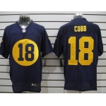 Nike Green Bay Packers #18 Randall Cobb Navy Blue Elite Jersey