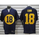 Nike Green Bay Packers #18 Randall Cobb Navy Blue Elite Jersey